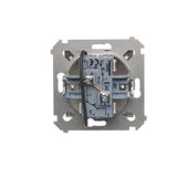 Key with the "cross" pictogram for switches and electronic controllers, cream white/electro white