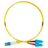 Optical fiber patch cable Duplex LC/UPC - SC/UPC, 9/125 µm OS2, LS0H