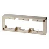 Surface-mounted cover frame 3-v, birch Arsys, white