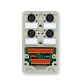 Hood distributor lower part, M12, 30 V, A-coded, LED: Yes, LED initiator: Yes, Wiring type: Custom
