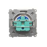 Double fiber optic sockets, Gold matt, metalic