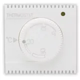 Electronic thermostat with knob, Domus S44, colour RAL 9010, 230V NO+NC 5A - glossy finish - 2 Mod.