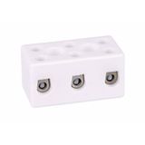 Porcelain terminal block CPO-10A-3P white