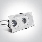 WHITE 2x6,5W CCTV IP54 700mA ADJUSTABLE DARK LIGHT