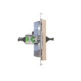 Double socket outlet with earthing and shutters - Czech pin system, beige, 16A