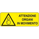 Rectangular danger sign - 350 x 125 mm