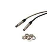 Photoelectric sensor, M6 stainless steal housing, side view, through-beam 500 mm, Dark-ON, PNP, 2 m cable E3T 1383M