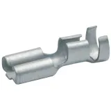 Uninsulated flat plug sleeve, 6.3 x 0.8 mm, 0.5 to 1.0 mm², AWG 20 to 18, brass, tin-plated, 1720
