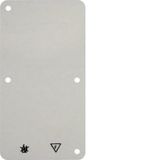 Base plate, fire-resistant, 2-part, white