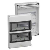 Small distributions boards, grey, Type of protection IP65, 24 TE, Impact strength IK08, Protection class II, Rated voltage 400V AC, Halogen free AK 24 Basic