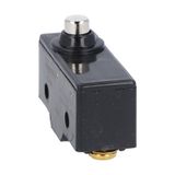 Plastic micro switch, K series, top push rod - metal plunger. Low rod plunger. Contacts 1NO/NC. Screw terminalsS