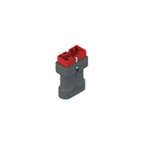 Technopolymer connector for NF housing with B02 contact block