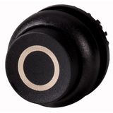 M22S-DRH-S-X0 Pushbutton, RMQ-Titan, Extended, maintained, black, inscribed, Bezel: black