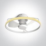 WHITE ABS CEILING FAN 20W LED 28W CCTV IP20 230V