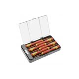 HOEGERT 6- piece insulated precision screwdriver set, 
1000 V, CrMo steel