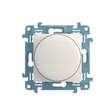 Dimmer for dimmable LED's, rotary-push, 1 pole, white