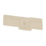 End plate for terminals, dark beige, Height: 89.95 mm, Width: 2.05 mm,