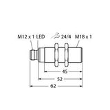 Ultrasonic Sensor Diffuse Mode Sensor   RU50U-S18-AP8X-H1141
