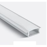 WHITE RECESSED PROFILE 2m FOR 20mm STRIPS + PC OPAL DIFF