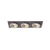 SHARM SQ III recessed pearl gold/brown 230V LED 3x10W 24° 3000K