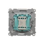 Single switch with backlight LED, (module), 10AX, quick connection, white