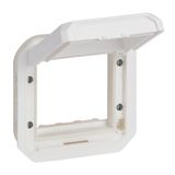 PLEXO MOSAIC ADAPTOR WITH NON-TRANSPARENT FLAP - WHITE - MECHANISM
