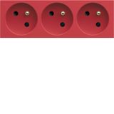 Tple socket trunk gallery 2P+E 16A red