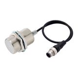 Proximity sensor, inductive, nickel-brass, short body, M30, shielded, 15 mm, DC, 2-wire, NO, no polarity, M12 pigtail connector, 0.3 m E2E 8934G