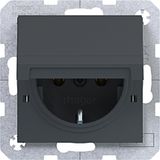 SCHUKO wall socket, locking pin, plug-in, A.x/C.x, anthracite