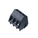 Printed circuit board terminals, 5.00 mm, Number of poles: 3, 135°, Solder pin length (l): 3.5 mm, tinned, black, Clamping yoke connection, Clamping range, max. : 2.5 mm², Box