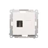HDMI single socket, module, white matt, HDMI Standard: HDMI 1.4