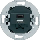 BER 260415 USB A+C charging station, 2-way, 3.0A, round, ant.