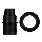 Lampholder E14 TP Half Thread + Ring Black