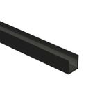 Attached aluminum profile PW 11x11mm without diffuser black 2m