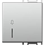 Cover with lens and bell icon 2M, silver