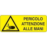 Rectangular danger sign - 350 x 125 mm