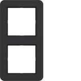 Cover frame double, C.1, matte night black