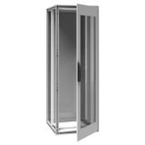 PrismaSet free-standing cabinet 2000x700x800mm, transparent door, IP55, RAL7035 (NSYSFP20780TG)