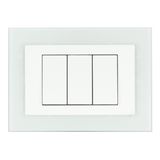 FRAME 3 MOD F/ ADAPTER 3 MOD CRISTAL/WHITE