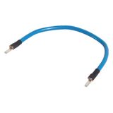Cable bridge NYAF 10 mm², length: 250mm, pin / pin, color: blue