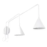 Wall lamp NOX 2 white with a switch