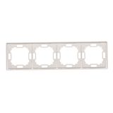 Double intermediate switch with indicator LED light without pictogram, (module), 10AX, quick connection, white