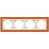 FOUR-GANG FRAME ORANGE/ICE