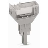 Empty component plug housing 10.4 mm wide 4-pole gray