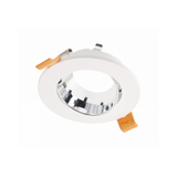 Spot luminaire housing ARIES, IP20, PC, Ø90*30 mm, round, white/chrome