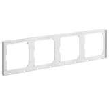 Galion - 4 gangs plate kit support - White