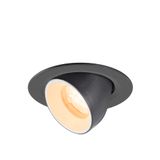 NUMINOS© GIMBLE XS, recessed CL 2700K 40ø IP20 round bl/wh