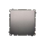 Single switch, (module), 16AX, Screw, Inox, metallized