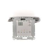 Temperature regulator with dispaly, with outer sensor, Silver matt, metalic