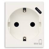 2P+E 16A DE SICURY outlet +USBC 15 white
